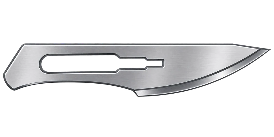 Prepared carbon steel blade illustration, No.23