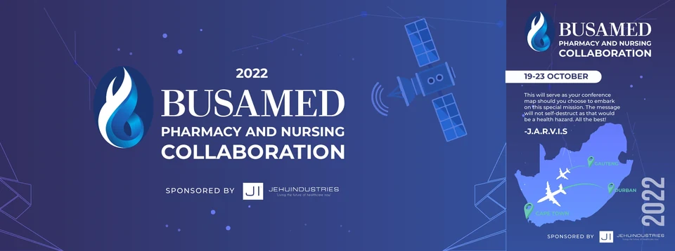 Busamed Pharmacy and Nursing Collaboration 2022 invitation artwork.