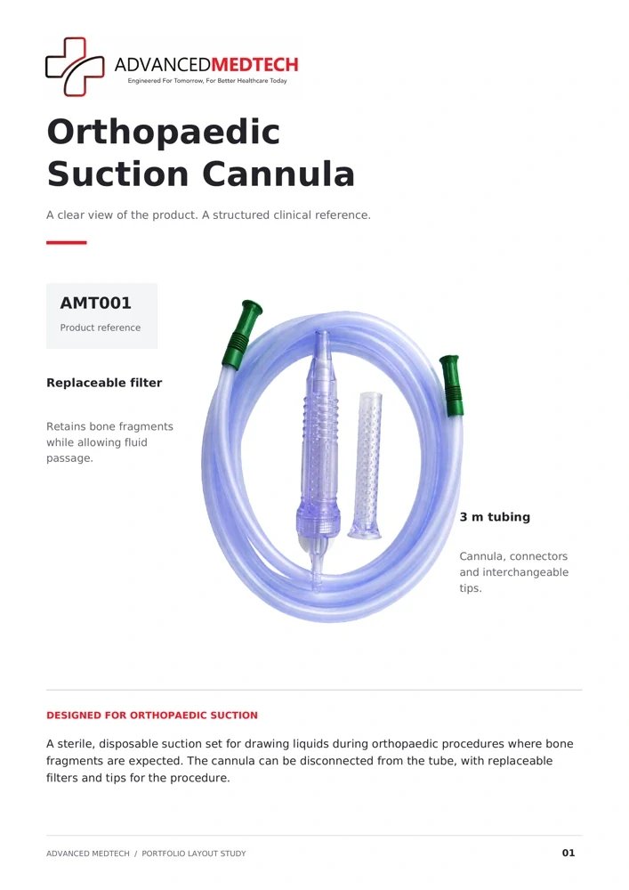 Advanced Medtech · Orthopaedic Suction Cannula cover