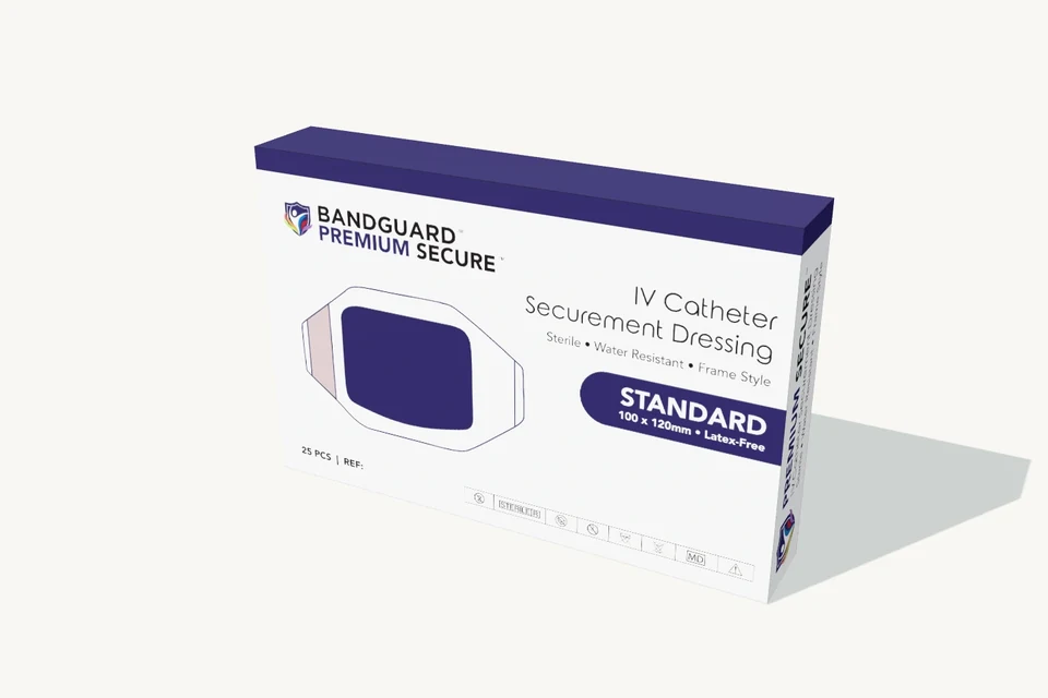 Standard · 100 × 120 mm rendered packaging preview