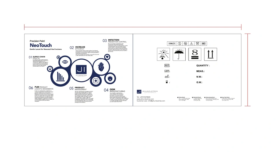 Product identity and shipping information extend to the outer carton.