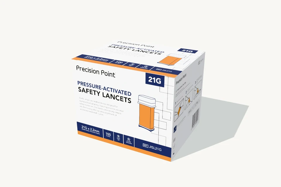 21G · 2.2 mm rendered packaging preview