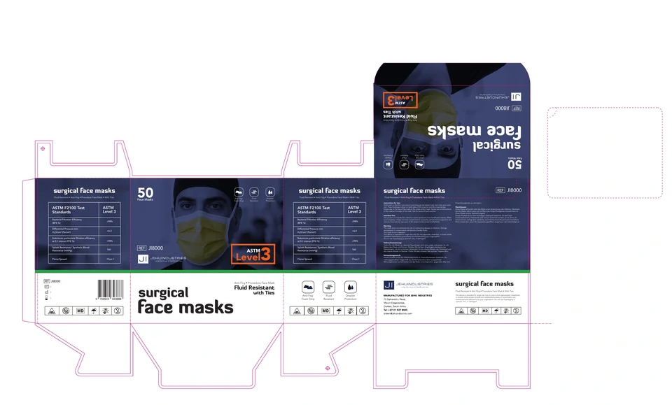 Surgical face masks · With ties · source carton artwork.