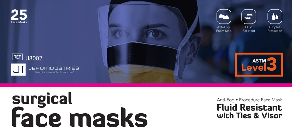 With ties & visor · 25 masks