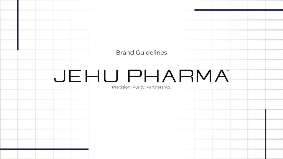 Jehu Pharma brand guide cover