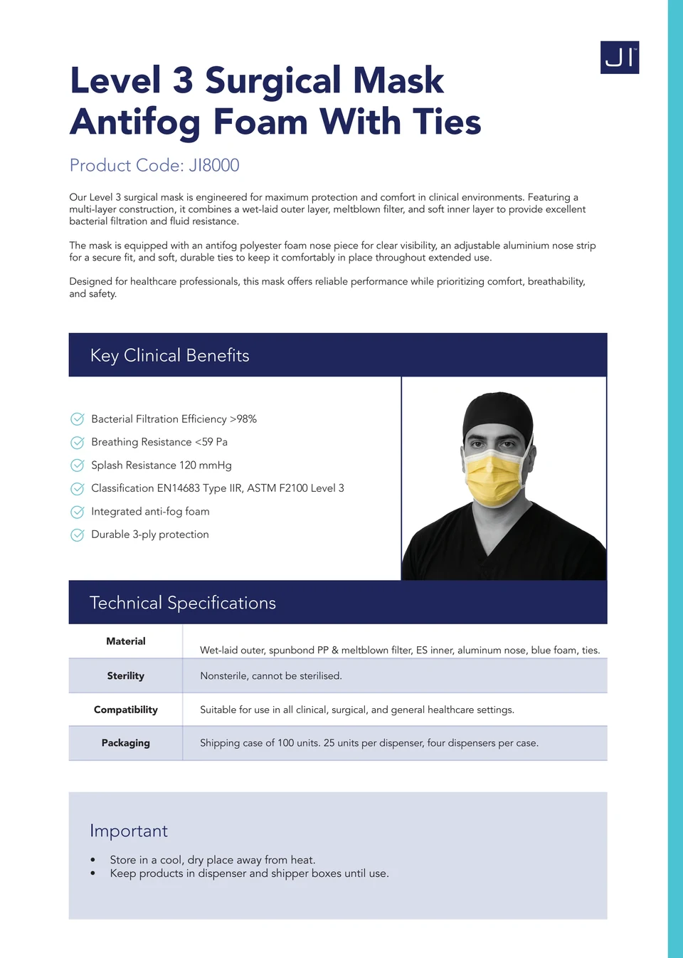 Surgical mask page from the catalogue
