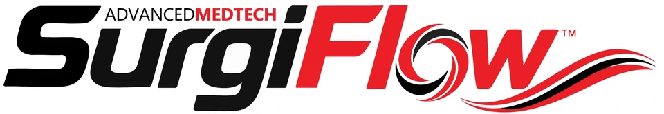 SurgiFlow original logo artwork with Advanced Medtech endorsement