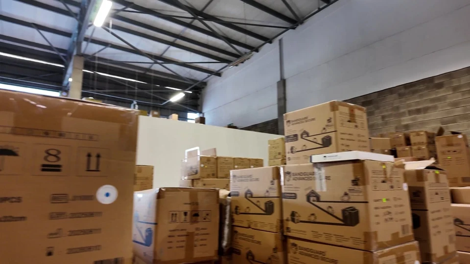 Jehu warehouse operations filmed on location.